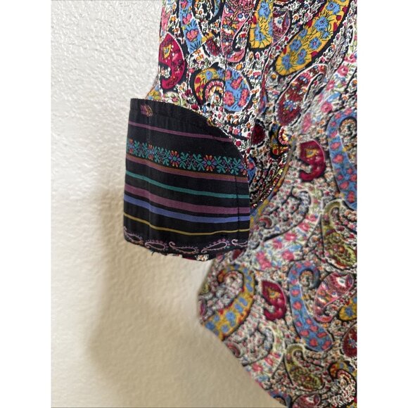 Robert Graham L Long Sleeve Shirt Button Up Paisley Multicolor Skull Crown - Picture 4 of 16